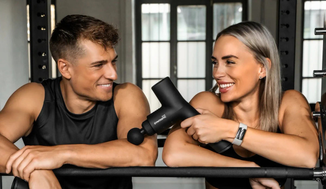 Extralink Massage Gymgun Fit 2.0 Lite | Pistolet do masażu | 4 głowice, 6 trybów