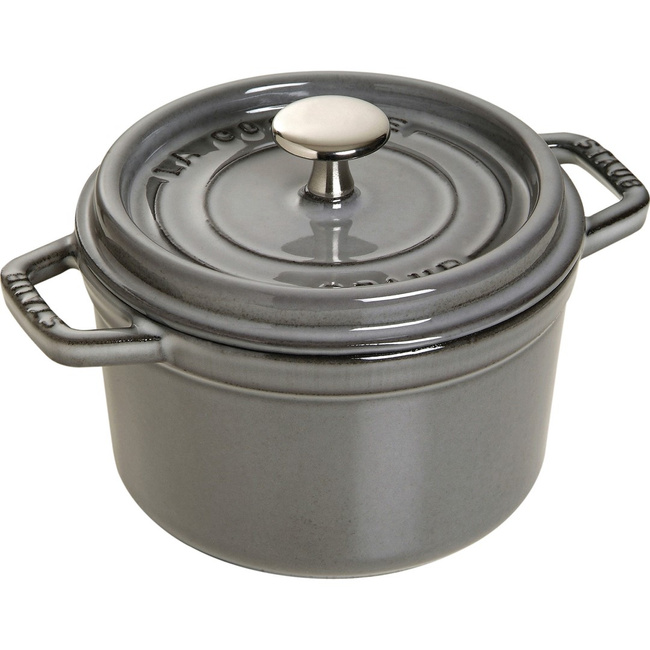 Staub La Cocotte garnek żeliwny okrągły 800 ml, grafitowy