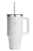 Biały kubek termiczny Hydro Flask 32 oz Travel Tumbler z uchwytem i słomką