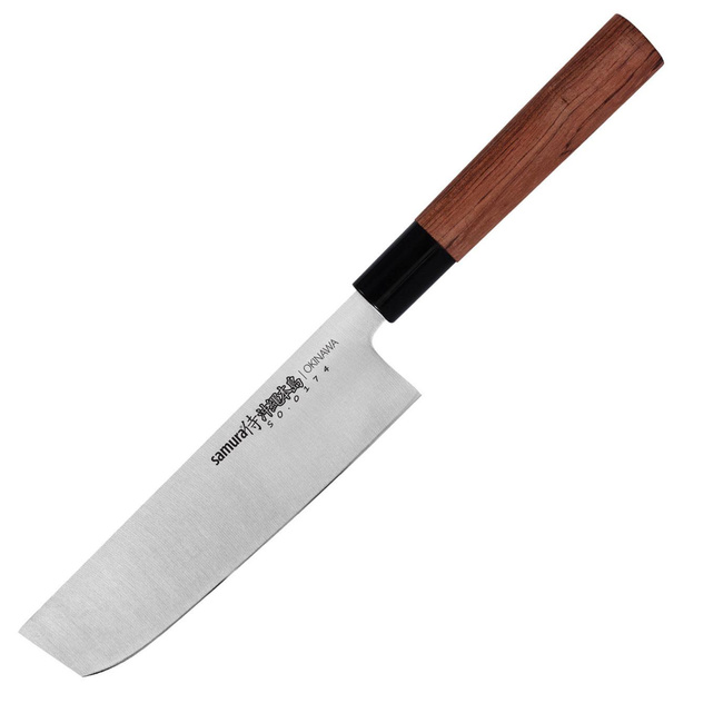 Samura Okinawa Nóż Kuchenny Nakiri Aus-8, ostrze 17.2 cm