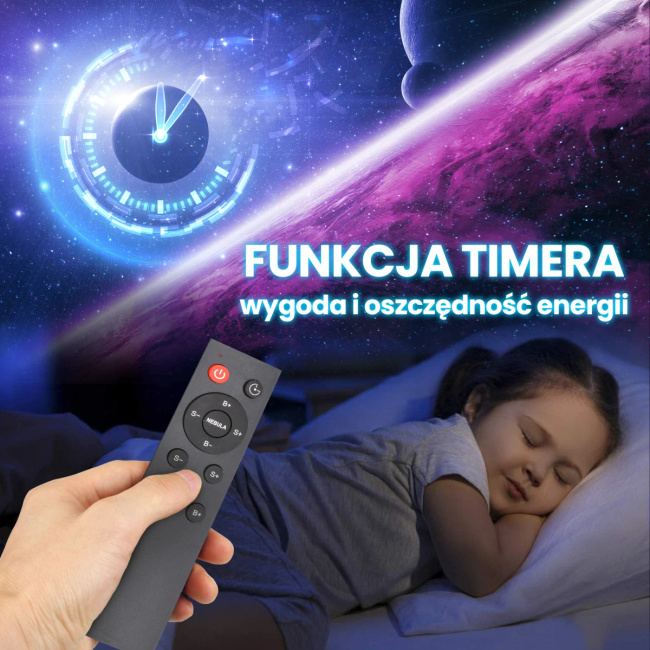 Extralink Home Projektor Gwiazd Czarny | Lampka Nocna, Rzutnik | Dla Dzieci, Astronauta