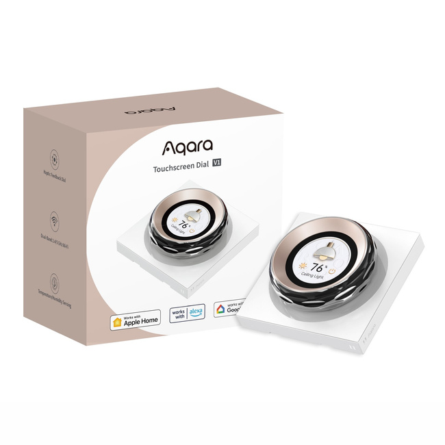 Panel sterowania Aqara Touchscreen Dial V1 z pokrętłem i ekranem dotykowym, biały