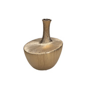 Wazon ceramiczny Rituali Domestici Seistortotu, złoty, 19 x 19 x 23,5 cm