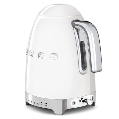 Smeg - Czajnik z regulacją Temp, biały Klf04wheu 50's Style