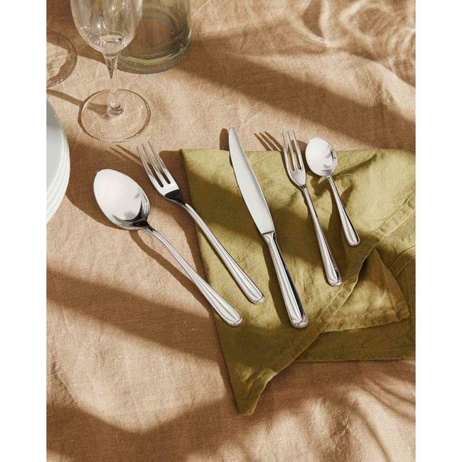 Zestaw sztućców Alessi dla 6 osób, 24 el., widelce 4 ząbki