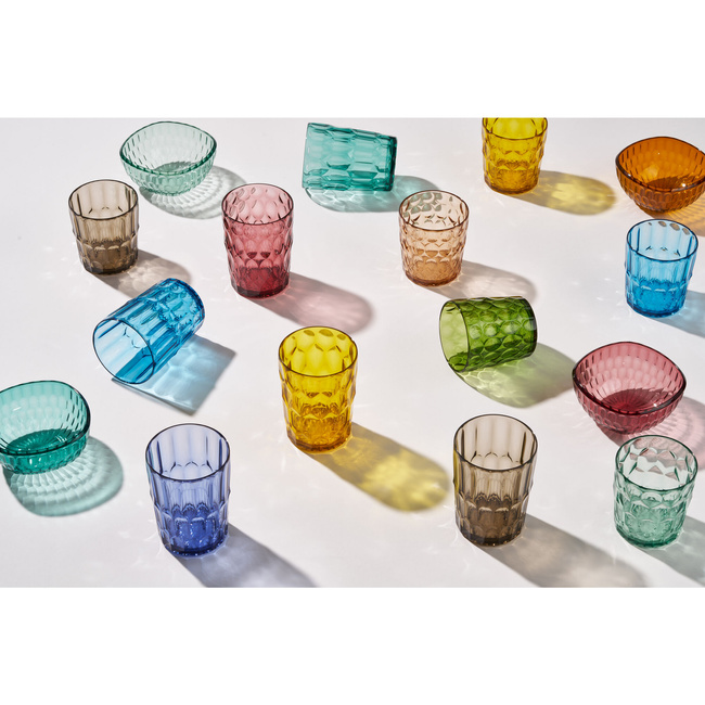 Wysoka szklanka Guzzini 400 ml Żółta Wzór 3