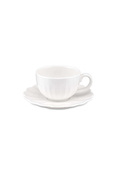 Bellavista Filiżanka do kawy ze spodkiem 90 ml biała - La Porcellana Bianca