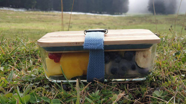 Szklany lunchbox granatowy - Cookut