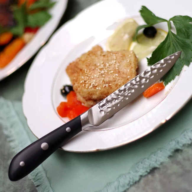 Nóż uniwersalny Fissman Hattori 13 cm, młotkowane ostrze ze stali 420J2