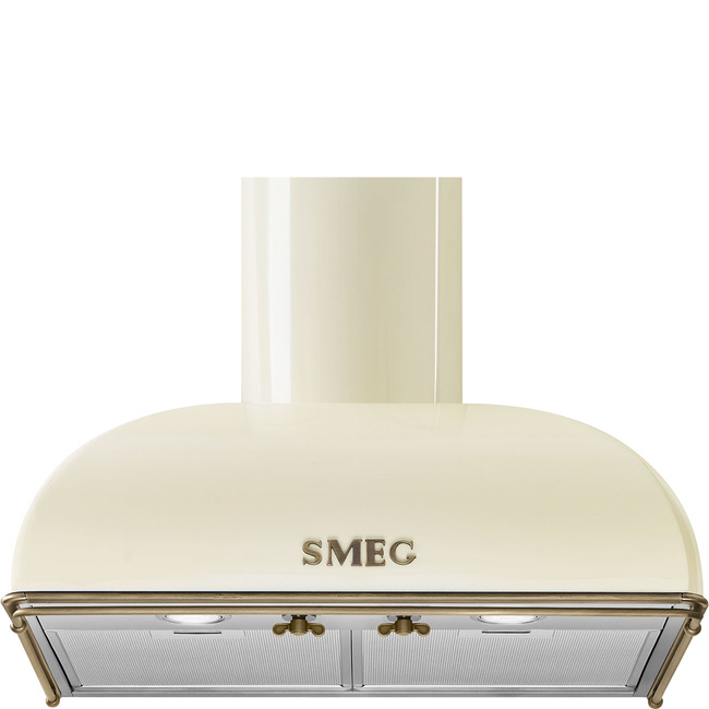 Smeg - Okap Kuchenny, Coloniale Coloniale Ks59Poe2 Kremowy (Pokrętła Z Mosiądzu).