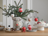 Zawieszki choinkowe Hoptimist Snowman Ornament, białe bałwanki, 2 sztuki