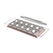 Forma do ravioli w kwadratach 5 x 5 cm x 10 szt, Jasnoróżowa Design line - Marcato