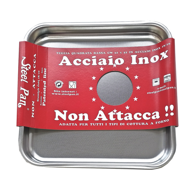 Forma do pieczenia stalowa z nieprzywierającą teksturą 32x32x6 cm – Steel pan
