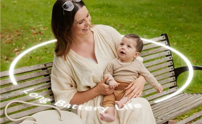 Momcozy M9 Podwójny Laktator Elektryczny Szary 150ml Zestaw do Odciągania Mleka