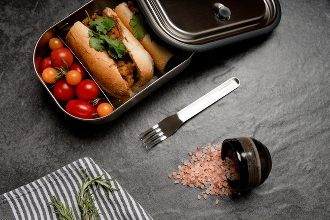 Lunch box stalowy L, morski - Black+Blum