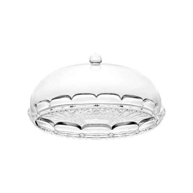 Mała okrągła patera transparentna 28 cm Guzzini