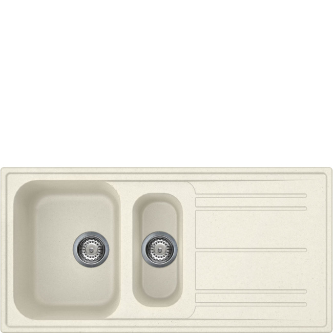 Smeg - Zlewozmywak Kompozytowy Rigae Lz102p Kremowy