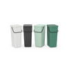 Kosz do segregacji Brabantia Sort & Go 40 l Jade Green ze wspornikiem ściennym