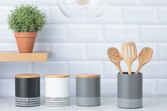 Osłonka Na Doniczkę Do Ziół, Szara, Monochro - Typhoon