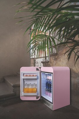 Smeg - Minibar FAB5RPK6 50'S RETRO STYLE - pastelowy róż