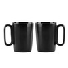 Dwa kubki ceramiczne z uszkiem 250 ml Fuori czarne 30022 - Vialli Design