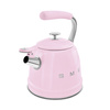 Smeg - Czajnik z gwizdkiem, pastelowy róż 50's style WKF01PK.
