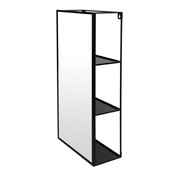 Lustro z półkami czarne Cubiko - Umbra