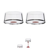 Kieliszki do szampana Trebonn SplitGlass, szerokie, czerwone, 250 ml, 2 szt., bez nóżki