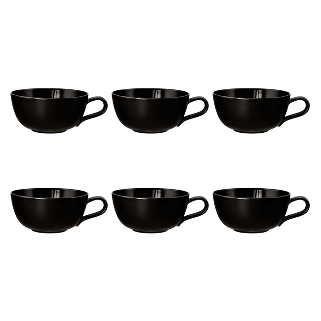 Seltmann Liberty Velvet Black Zestaw 6 filiżanek do herbaty 280 ml