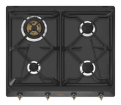 Smeg - Płyta gazowa, 60 cm, Coloniale Coloniale SRV864AOGH Antracytowy (pokrętła w kolorze mosiężnym)