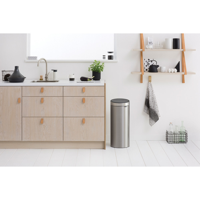 Kosz na śmieci Brabantia Touch Bin New 30 l, stal matowa FPP