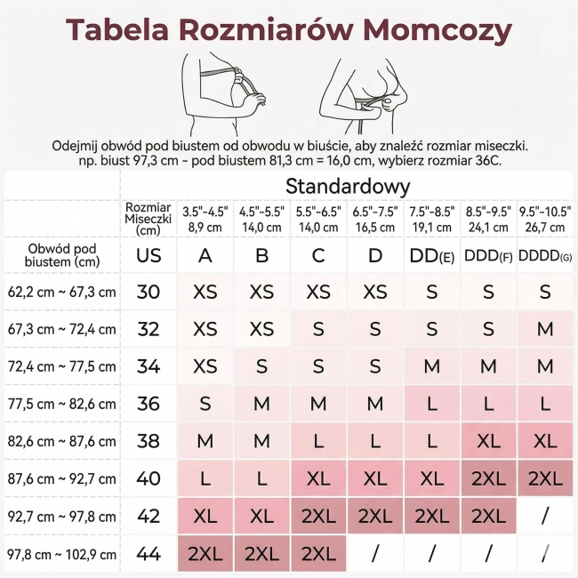 Biustonosz do laktatora Momcozy YN08 hands-free, rozmiar M, beżowy