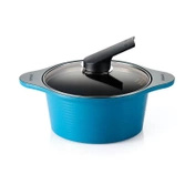 HAPPYCALL Garnek Aluminiowo-Ceramiczny Alumite 20 cm 2,5 l niebieski
