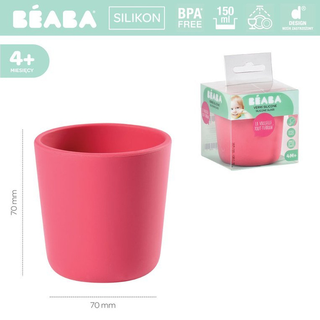 Beaba Silikonowy Kubek Pink