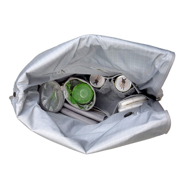 Green Label Plecak dla mam z akcesoriami Rolltop Backpack - Grey - Lassig