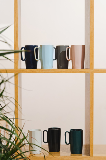 Dwa Kubki Ceramiczne Z Uszkiem 80 Ml Fuori Białe 30138 - Vialli Design