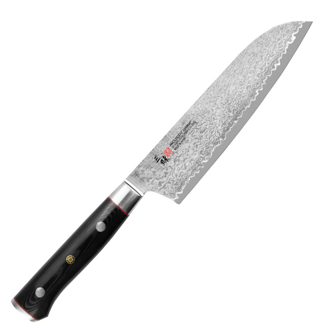 Nóż Santoku Mcusta Zanmai Pro Zebra HFZ-8003D, damast VG-10, micarta, 18 cm