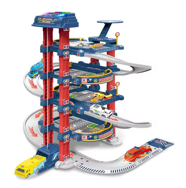 EXTRALINK Kids Parking Samochodowy Garaż z Elektryczną Windą Autka Samochodziki dla Dzieci