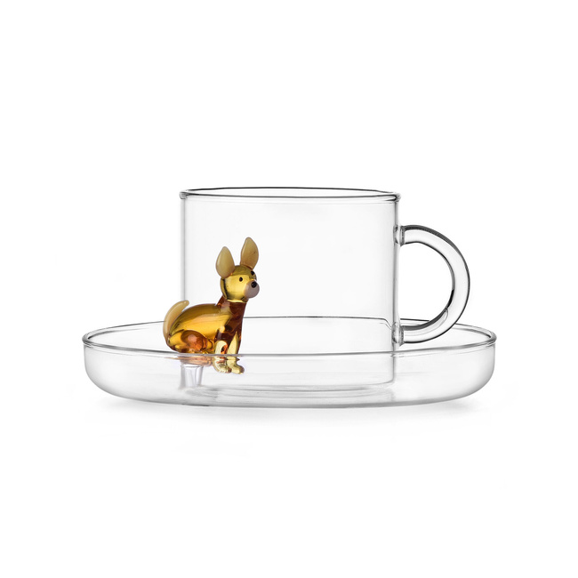 Filiżanki do herbaty ze spodkiem Chihuahua 7 cm - Ichendorf Milano