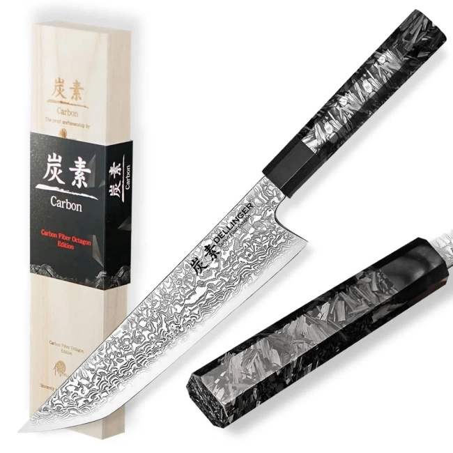 Dellinger Carbon Fiber Octagon Nóż Sakimaru 21 Cm