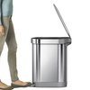 Kosz na śmieci 45L pedałowy Slim - stal FPP Simplehuman