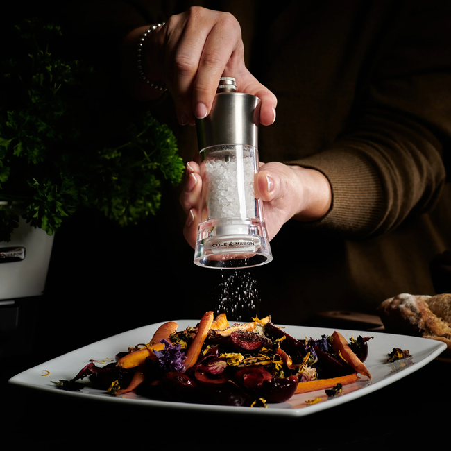 Zestaw akrylowych młynków do soli i pieprzu Bromley 15 cm Cole & Mason