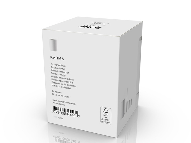 Kubek na szczoteczki do zębów Karma White 34440 - Zone Denmark