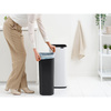 Kosz na śmieci Brabantia Bo Touch Bin 30 l, biały, z wiadrem z uchwytem