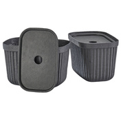Pudełka do przechowywania Zone Denmark Pulp Black, 2 szt., 15 x 23 x 15 cm