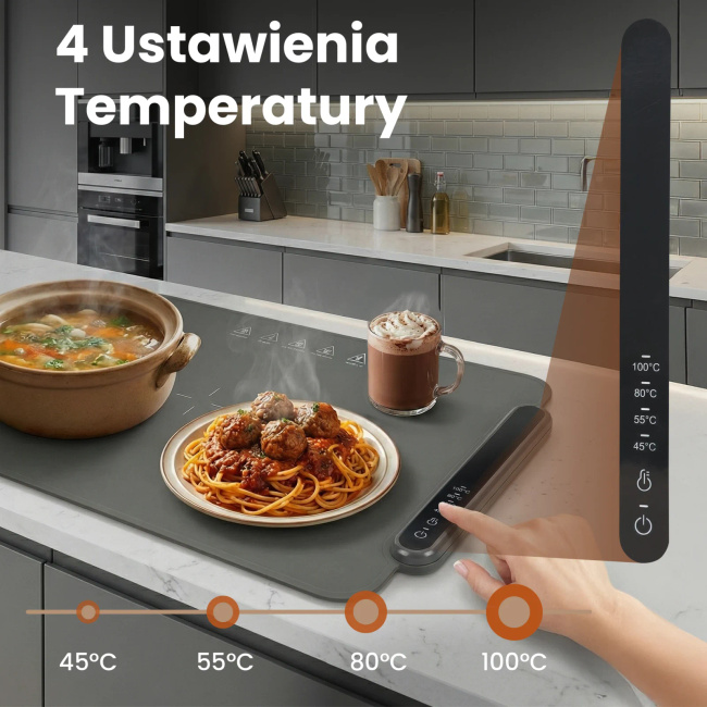 EXTRALINK Mata Grzewcza Elektryczna 63x38 cm 400W Szara do Ogrzewania Podłogowego