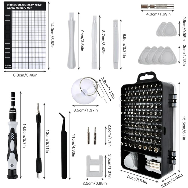 Extralink Zestaw Śrubokrętów Precyzyjnych 120w1 Torx Elektronika Wkrętaki Precyzyjne
