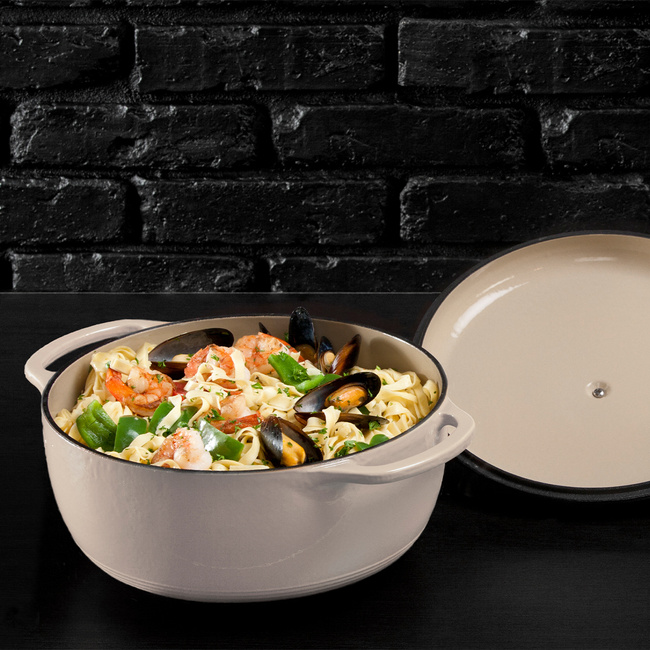 Garnek Żeliwny Emaliowany 7L Oyster - Lodge