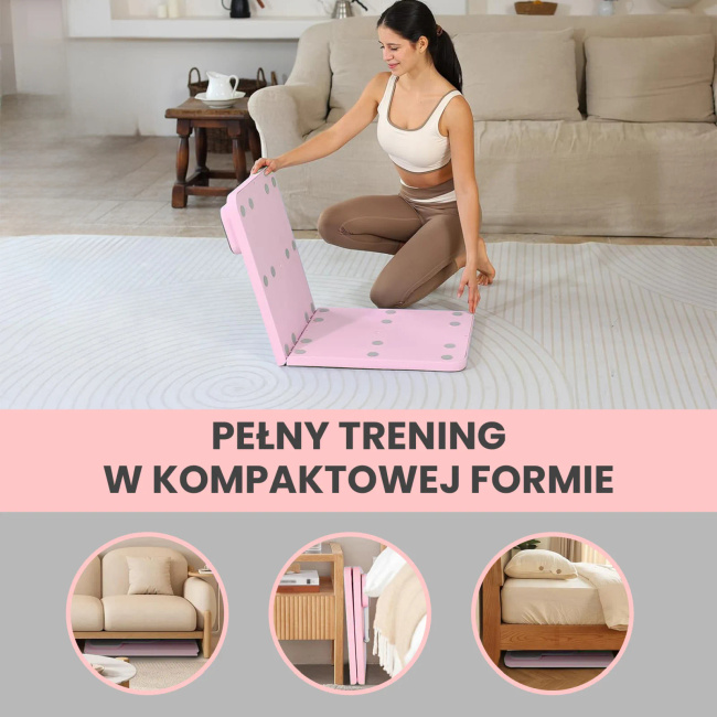 Extralink Deska do pilatesu różowa Reformer do ćwiczeń brzucha pompek Pilates