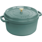 La Cocotte Garnek Żeliwny Okrągły 6.7 Ltr, Eukaliptusowy - Staub